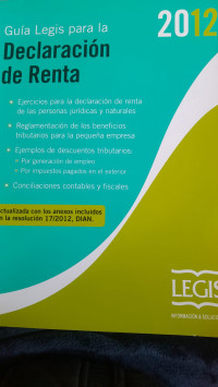 Image of Guía Legis para la Declaración de Renta 2012
